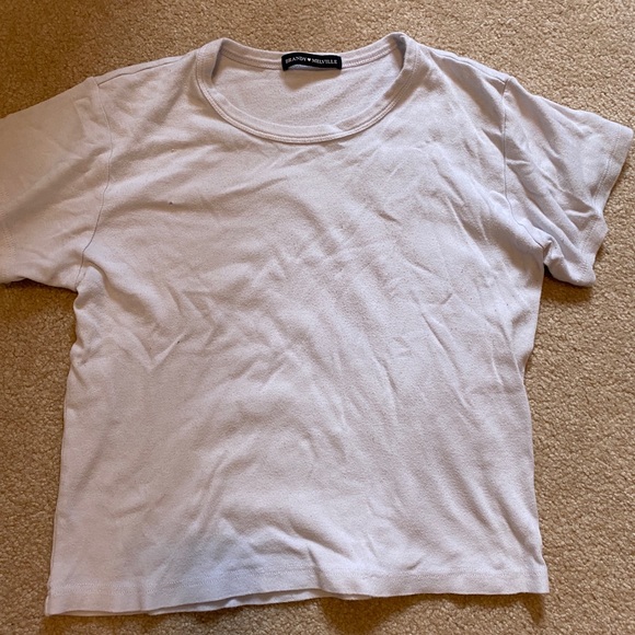 Tops | Brandy Melville White T Shirt 